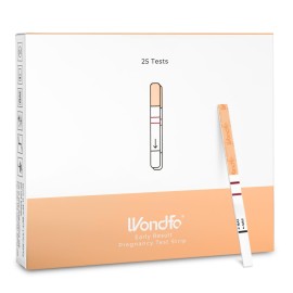 Wondfo Early Result Pregnancy Test Strips - Get Results 6 Days Sooner Than Missed Period-Sensitive and high-Accuracy HCG Testing Kit at 10 MIU/ml Cut-Off -[25 Packs]