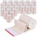 GT Premium Elastic Bandage Wrap (3 25 Pack) - Hook & Loop Fasteners at Both Ends - Latex Free Hypoallergenic Compression Roll - Reusable Bandages for Waist, Legs, Elbow & Knee Wrap