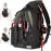 Ghosthorn Fishing Backpack Tackle Sling Bag-Backpack with Rod Holder- Lightweight Tackle Box Fly Fishing Gifts for Men Women (B.Black)