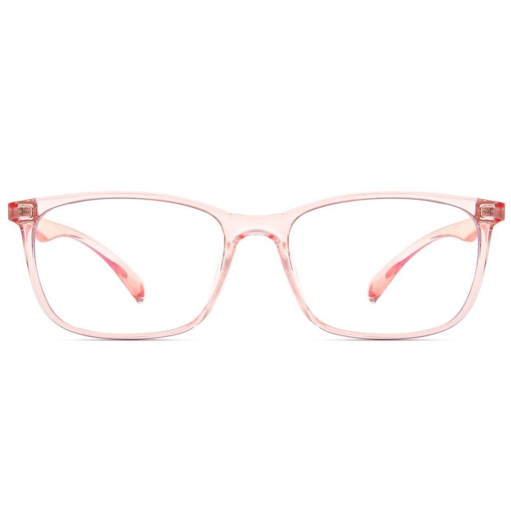 ANRRI Blue Light Blocking Computer Glasses Women Anti Eyestrain UV Filter Lens Lightweight Pink Frame Eyeglasses (Clear Pink)