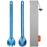 TiTo Titanium Long Handle Spork and Spoon Eco-Friendly Ultralight Portabale Flatware for Outdoor Camping Backpacking Hiking Travel Picnic Tableware with Bag (2Pcs Blue)