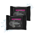 Epielle Charcoal Makeup Remover Wipes, Purifying & Detoxifying, Pore Cleaning Facial Cleanser Towelettes, Remove Dirt, Oil, Waterproof Mascara, Stocking Stuffers, 30 Count (Pack of 2)