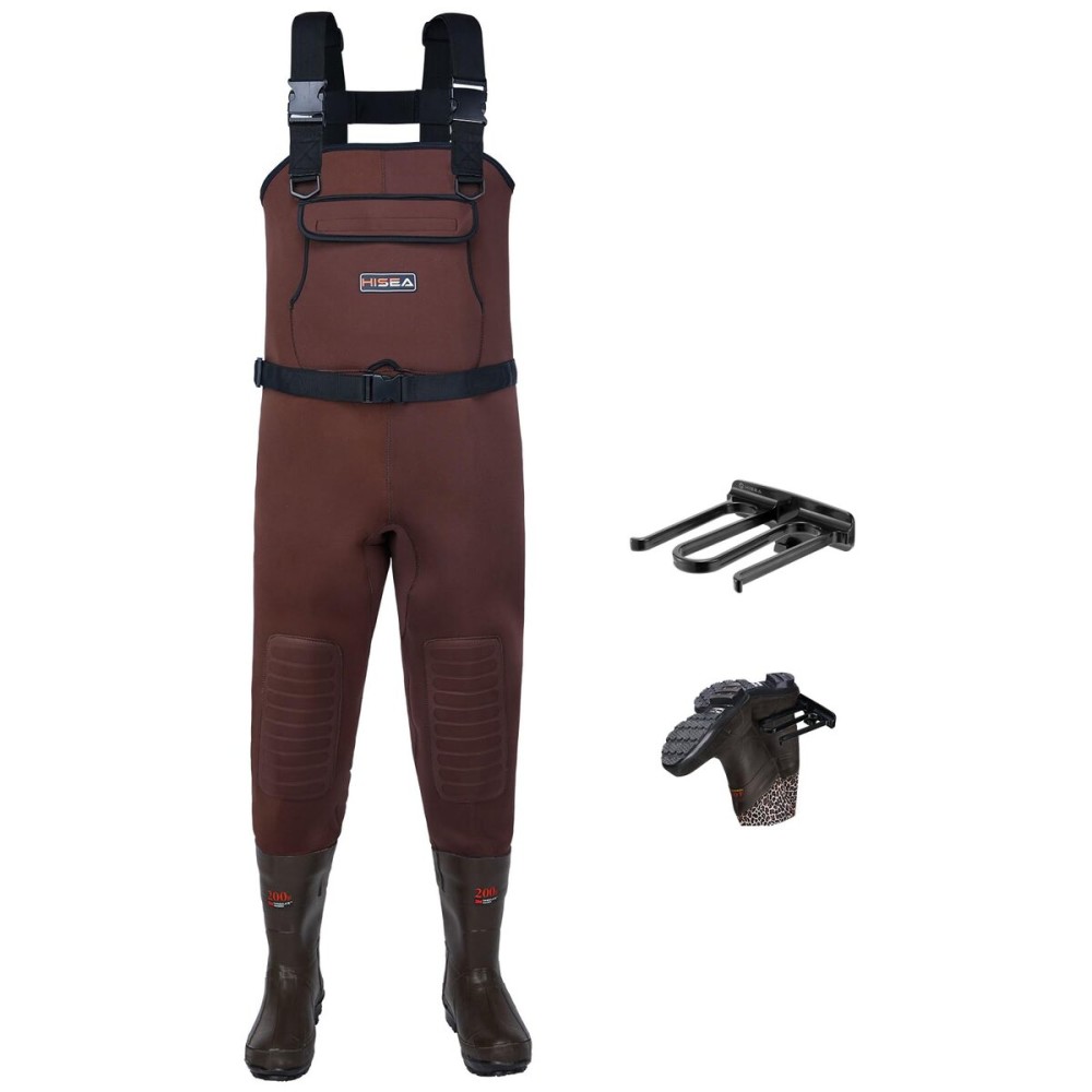 HISEA Neoprene Fishing Chest Waders for Men with Boots Cleated Bootfoot Waterproof Mens Womens Wader Fishing & Hunting Wader