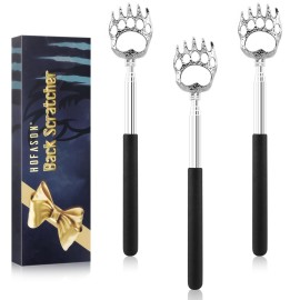 HOFASON 3 Pack Back Scratcher for Men Women, Fathers Day Dad Gifts for Dad/Husband/Grandpa, Christmas Stocking Stuffers for Men/Women/Adults, Novelty Idea Gifts Bear Claw Telescopic Back Scratcher