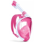 W WSTOO Kids Full Face Snorkel Masks,Suitable for Beginners Dry Top Snorkeling Gear,Can Your Mouth or Nose to Breathe,180 Degrees Panoramic View,Anti-Fog Anti-Leak,Summer Travel and Vacationing Gifts