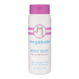 Megababe Sweat Absorbing Body Powder - Body Dust | with Lavender & Aloe | Talc-Free, All Natural | 6 oz