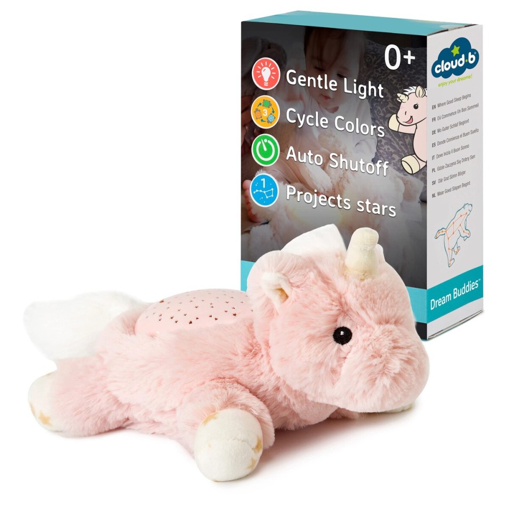 Cloud b Calming Mini Nightlight Star Projector | Gentle Brightness | 3 Colors | 1 Constellation | Auto-Shutoff | Dream Buddies Ella The Unicorn