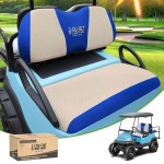 10L0L Golf Cart Seat Covers Universal for Yamaha G29 Drive2 Club Car DS Precedent Tempo Standard Front Seats, Breathable Mesh Bench Seat Cover, No Drilling Seat Cushion - All-Season Comfort