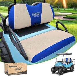 10L0L Golf Cart Seat Covers Universal for Yamaha G29 Drive2 Club Car DS Precedent Tempo Standard Front Seats, Breathable Mesh Bench Seat Cover, No Drilling Seat Cushion - All-Season Comfort