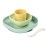 BEABA Silicone 4 Piece Baby Feeding Set, Suction Plates for Baby, High Grade Food Safe Silicone, Pastels