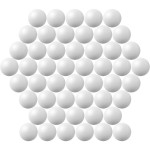 40MM Ping Pong Balls, 50 or 80 Pack Assorted Colored Tennis Balls Multi Color Plastic Balls Fun Beer Ping Pong Balls Bulk for Beer Pong Balls, Arts and Craft, Party Decoration, Cat Balls (50pcs-White)