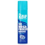 Unscented Aerosol Hairspray by Rave - 5X Freeze Hair Spray for Heat Protection, Volume and Shine - ClimaShield for Extra Humidity and Long Lasting Firm Hold - Minimizes Frizz and Static