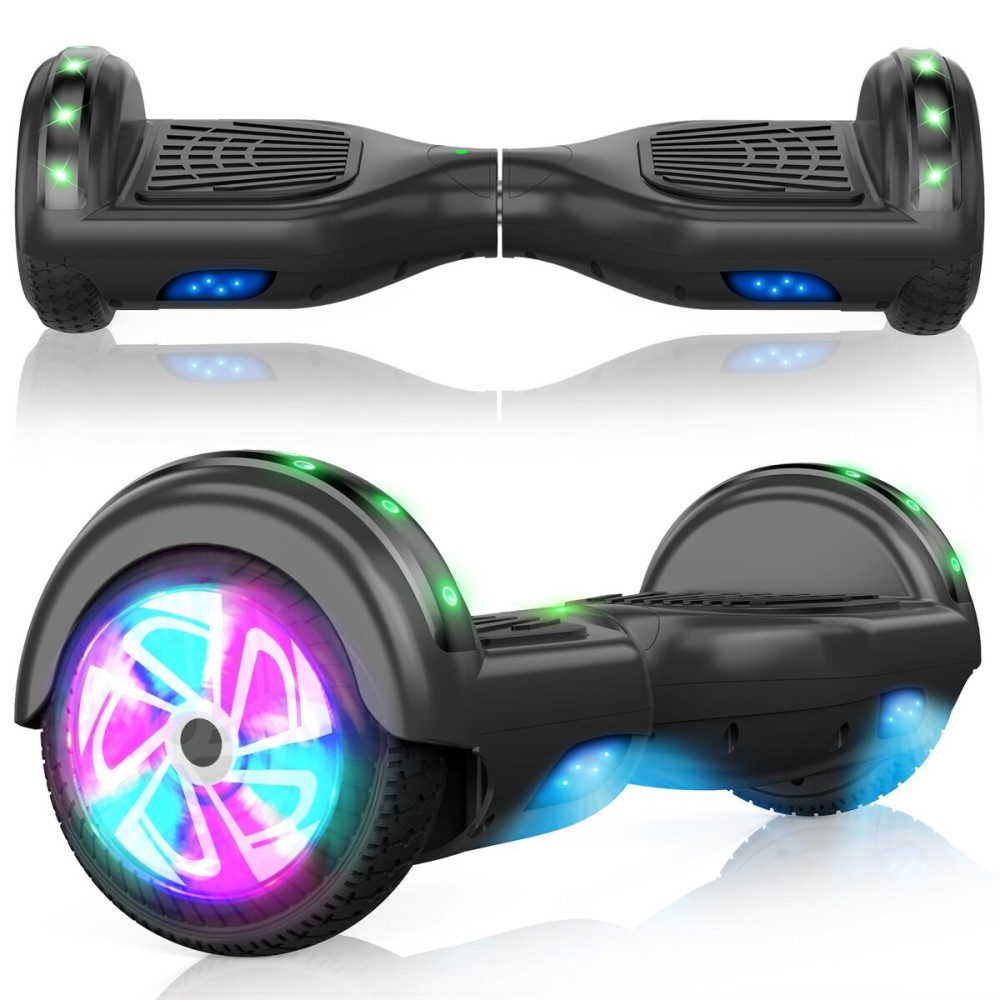 UNI-SUN Self Balancing Scooter for Kids, 6.5 Two Wheels Scooter with Bluetooth and Lights for Girls Boys Kids Adults (Black)