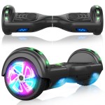 UNI-SUN Self Balancing Scooter for Kids, 6.5 Two Wheels Scooter with Bluetooth and Lights for Girls Boys Kids Adults (Black)