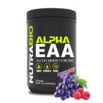 NutraBio Alpha EAA - All-Day Amino Acids for Muscle Growth and Hydration - Essential Amino Acids with Nootropics & Adaptogens- Full Spectrum EAA BCAA Powder - 30 Servings - Grape Berry Crush