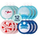 SpaLife Beauty Winter Skin Christmas Face Mask Bundle | Korean Facial Masks | Hydrating, Moisturizing and Firming Sheet Mask Set | Christmas Gifts for Women | 12 Pack