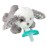 RaZbaby JollyPop Pacifier, Holder w/Detachable Baby Pacifier, Stuffed Animal RaZbuddy, All Ages 0M+, 100% Medical Grade USA Made Silicone, Machine Washable, Textured & Easy to Hold - Puppy