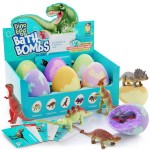 Dan&Darci Dino Egg Bath Bombs for Kids - Kid Baths Bomb with Surprise Inside - Dinosaur Toys Gift for Boys and Girls Ages 6 7 8 Years Old Gifts - Fun Educational Toy Fizzy - Basket Stuffers