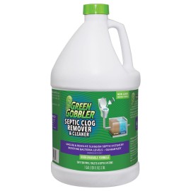 Green Gobbler EMERGENCY Septic Sludge Remover - Septic Tank Clog Remover Treatment for Clogs, Back-Ups & Foul Odors, and Overflow Prevention - 1 Gallon