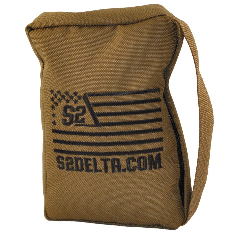 Tactical Rear Squeeze Bag, Shooting Rest, Long Range Shooting Rest, PRS Precision, Medium Barricade Bag, S2Delta (Coyote Tan, 1lb)