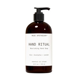 Muse Apothecary Hand Ritual - Aromatic and Nourishing Hand Soap, Infused with Natural Aromatherapy Essential Oils - USDA Certified Biobased - 16 oz, Aloe + Eucalyptus + Lavender