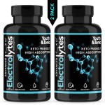 Complete Electrolyte Supplement w High Bioavailability and Cmax Chloride Potassium Magnesium for Endurance Muscle Recovery Mental Focus. Rapid Rehydration Salts and Keto Friendly Pills with 200 caps