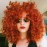 AIDUSA Short Loose Curly Wig for Black Women Short Curly Wigs for Women Curl Afro Wigs for Black Women Synthetic Hair Wig Natural for Women Soft Ginger Hair (Orange)