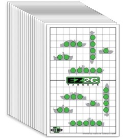 EZ2C Games Style RD09 Shooting Target - Sink The Boats Paper Targets for Shooting Range 11x17 Fun Gun Range Targets for Shooting (Tear-Off Pad 25)