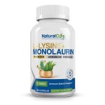 Natural Cure Labs L-Lysine + Monolaurin 600mg 1:1 Ratio, 100 Capsules