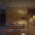 Realistic Glow Stars & Moon - 500pcs Luminous Glowing Stars, Shooting Star Room Decor