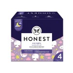 The Honest Company Clean Conscious Overnight Diapers | Plant-Based, Sustainable | Starry Night | Club Box, Size 4 (22-37 lbs), 54 Count