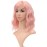VCKOVCKO Natural Wavy Pastel Pink Wig Colorful Wigs With Air Bangs Short Bob Wigs Women\'s Shoulder Length Wigs Curly Wavy Synthetic Cosplay Wig Bob Wig for Girls(12, Lovely Pink)