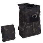 EXCELLENT ELITE SPANKER Molle Dump Pouch Drawstring Magazine Utility Pouch Folding Dump Pouch Waist Bag(Multicam Black)