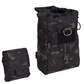 EXCELLENT ELITE SPANKER Molle Dump Pouch Drawstring Magazine Utility Pouch Folding Dump Pouch Waist Bag(Multicam Black)