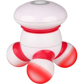 cotsoco Handheld Massager Mini Portable Vibrating Body Massager with LED Light for Hand Head Neck Back Legs Arms Pain Release, Battery Operated, Easy Hand Grip