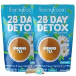Skinny Boost Evening Tea (2 Pack) 28 Tea Bags Total, Supports Detox and Cleanse, Reduce Bloating, All Natural, Vegan