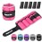 Henkelion Adjustable Wrist/Ankle Weights 1 Pair 6 Lbs For Women Men Kids, Strength Training Set For Gym, Fitness Workout, Running, Lifting Exercise Leg - each 3 Lbs Pink