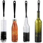 ALINK 16 inch Extra Long Black Bottle Cleaning Brush Cleaner for Washing Narrow Neck Beer/Wine/Thermos, Sport Well/Brewing Bottles/Hummingbird Feeder