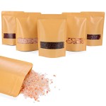 Moretoes 72pcs Stand Up Pouch Bags, 7x10 Inches Kraft Paper Ziplock Bags with Window,Resealable Pouches for Coffee, Applicable to Home or Business for Packaging