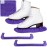 CRS Cross Ice Skate Guards, Soakers and Towel Gift Set. Essential Ice Skating Hard Guard and Soft Skate Blade Cover Accessories for Figure Skating or Hockey (Passion Purple, Small)