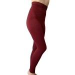Bioflect Compression Leggings with Bioactive Raised Massaging Knit - for Support and Comfort - Bordeaux M/L