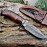 BIGCAT ROAR Bear Hunter - Handmade Damascus Steel Fixed Blade Knife 10 - Walnut Wood Handle & Leather Sheath - Bushcraft Outdoor Camping Skinning & Survival EDC Knife - Collector Hunter Gifts for Men