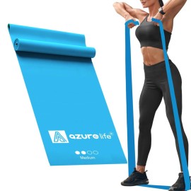 A AZURELIFE Professional 8 Yards Bulk Resistance Bands Rolls or 5,6,7 ft. Long Non-Latex Elastic Exercise Bands, Stretch Bands for PT, Yoga, Pilates, Rehab, at-Home or The Gym Workouts