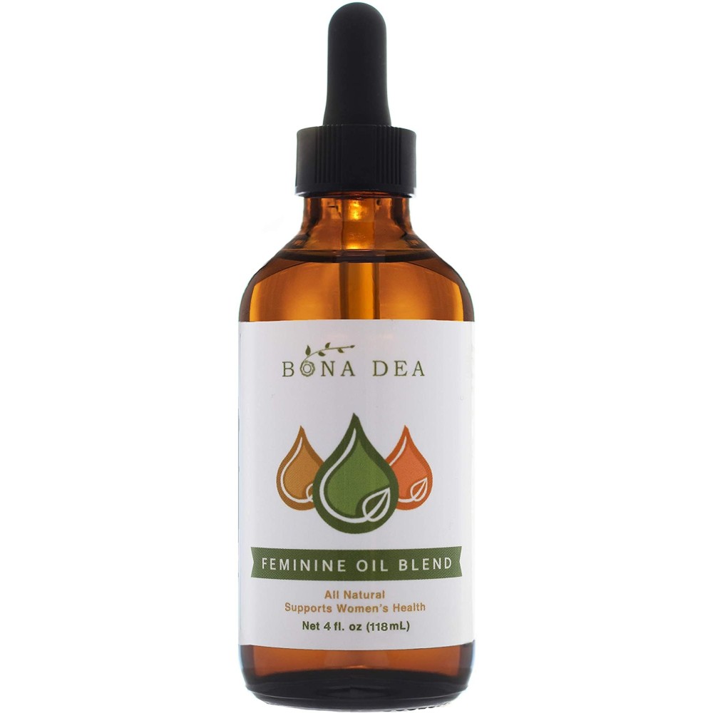 Bona Dea Naturals The Original All Natural Feminine Deodorant | Intimate Yoni Oil Relief for Vaginal Itch, Odor, & Dryness | 4oz Dropper Bottle Refill
