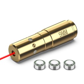 EZshoot 9mm Bore Sight Red Laser Boresighter with Three Batteries