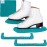 CRS Cross Ice Skate Guards, Soakers and Towel Gift Set. Essential Ice Skating Hard Guard and Soft Skate Blade Cover Accessories for Figure Skating or Hockey (Triple Teal, Small)