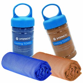 YQXCC Cooling Towel | 2 Pack 47x12 | Ice Cool for Neck | Soft Breathable Microfiber Chilly | for Yoga, Golf, Gym, Camping, Running, Workout & More Activities