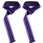 Lifting Wrist Straps for Weightlifting (1 Pair) - Padded Lifting Straps for Deadlifts, Powerlifting, Strength Training & Bodybuilding - Gym Straps for Men & Women (Purple - No Padding)