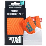 SmellWell - Scented Shoe Deodorizer Inserts - Odor Eliminators - Activated Bamboo Charcoal + Minerals - Natural Fresheners for shoes, bags, gloves - 2 x 1.8oz Original Size Geometric Orange