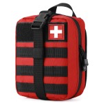 Gonex MOLLE Medical Pouch EMT First Aid Pouch Rip-Away IFAK Tactical Utility Pouch for Outdoor Activities Medical Supplies (Bag Only), Red